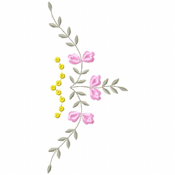 Flowers And Tree Embroidery Design 4